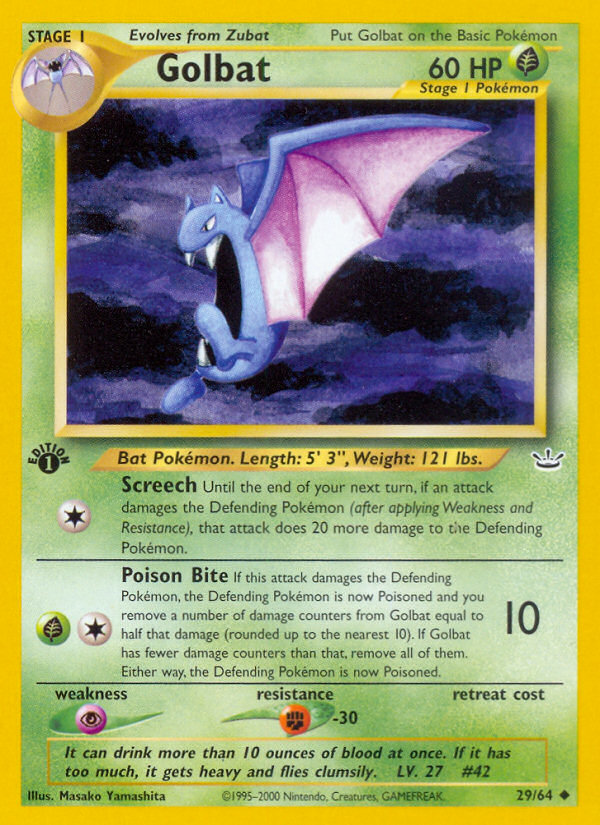Golbat (29/64) [Neo Revelation 1st Edition] | Card Citadel