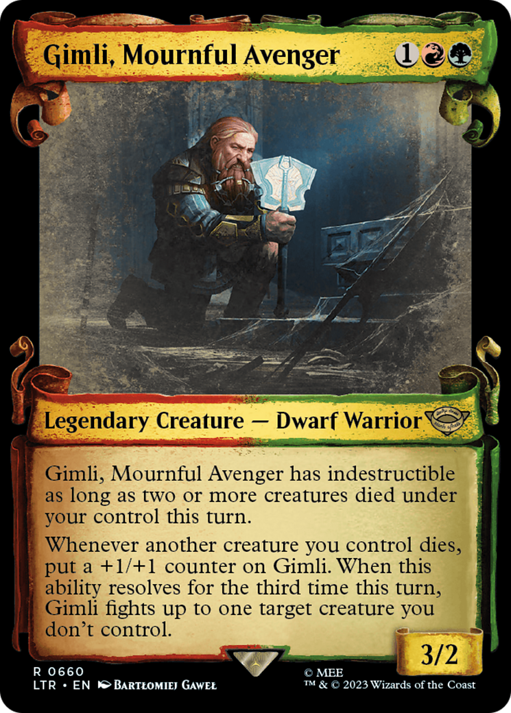 Gimli, Mournful Avenger [The Lord of the Rings: Tales of Middle-Earth Showcase Scrolls] | Card Citadel