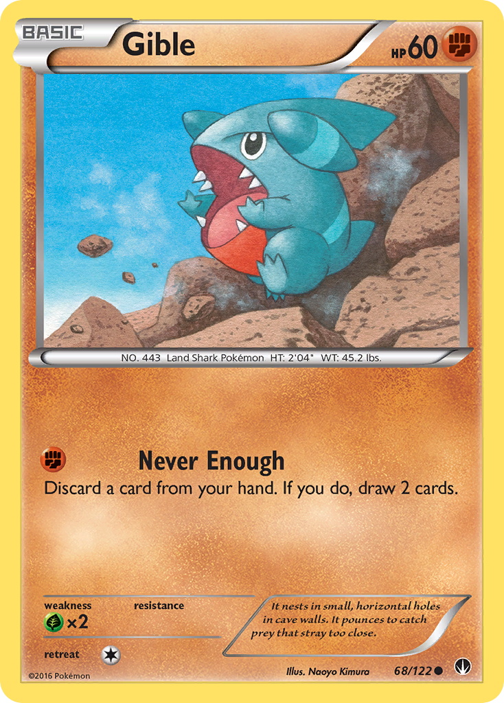 Gible (68/122) [XY: BREAKpoint] | Card Citadel