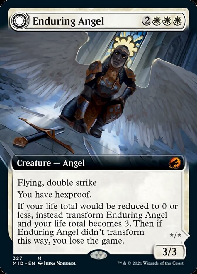 Enduring Angel // Angelic Enforcer (Extended) [Innistrad: Midnight Hunt] | Card Citadel