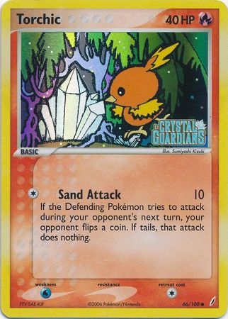 Torchic (66/100) (Stamped) [EX: Crystal Guardians] | Card Citadel