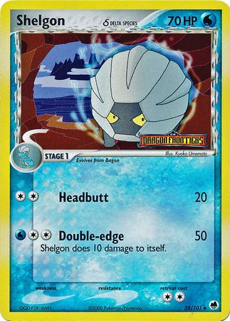 Shelgon (38/101) (Delta Species) (Stamped) [EX: Dragon Frontiers] | Card Citadel