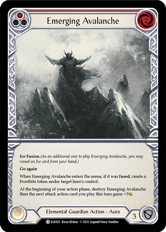 Emerging Avalanche (Red) [ELE025] (Tales of Aria)  1st Edition Normal | Card Citadel