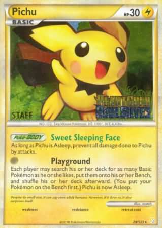 Pichu (28/123) (Staff Prerelease Promo) [Nintendo: Black Star Promos] | Card Citadel
