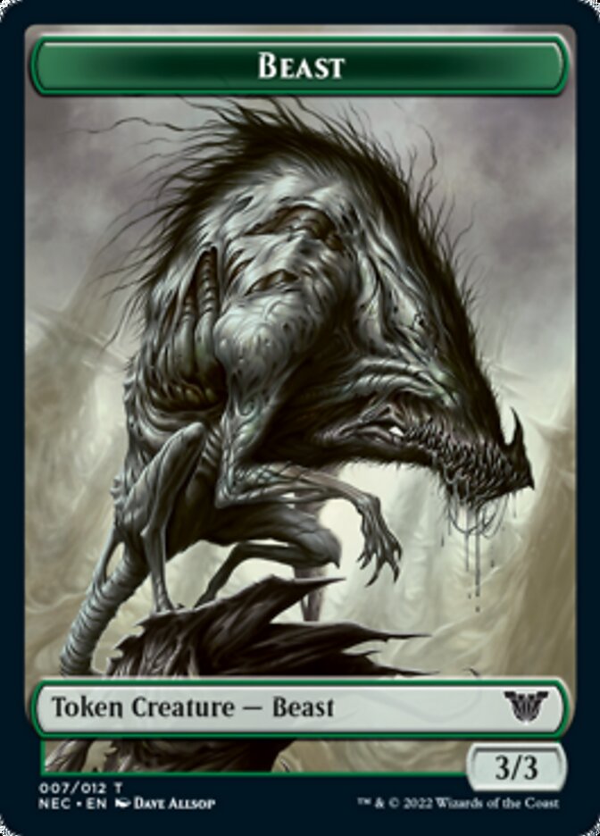 Beast // Treasure Double-sided Token [Kamigawa: Neon Dynasty Commander Tokens] | Card Citadel