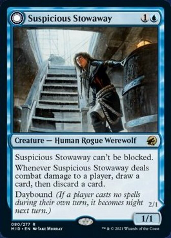 Suspicious Stowaway // Seafaring Werewolf [Innistrad: Midnight Hunt] | Card Citadel