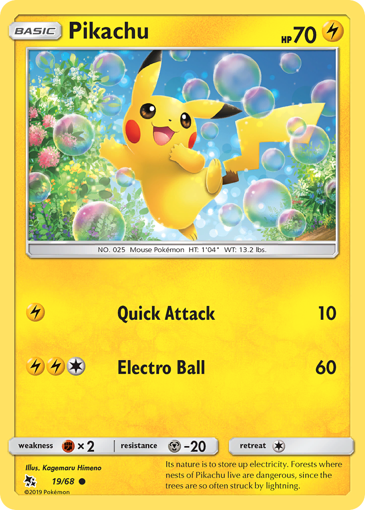 Pikachu (19/68) [Sun & Moon: Hidden Fates] | Card Citadel