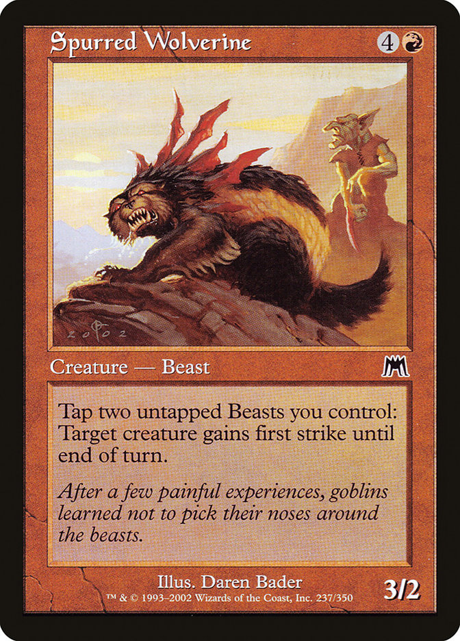 Spurred Wolverine [Onslaught] | Card Citadel