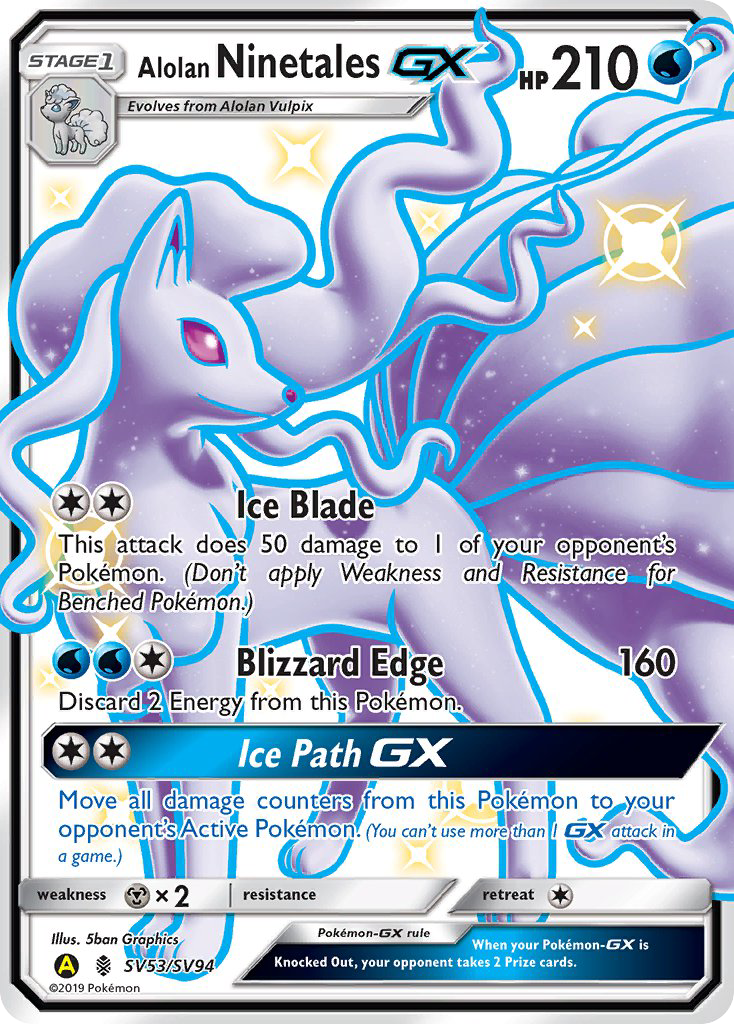 Alolan Ninetales GX (SV53/SV94) [Sun & Moon: Hidden Fates - Shiny Vault] | Card Citadel