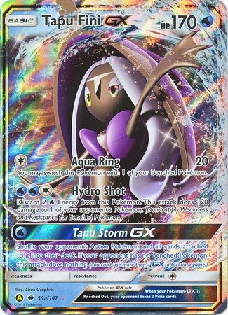 Tapu Fini GX (39/147) (Alternate card) (Jumbo Card) [Sun & Moon: Burning Shadows] | Card Citadel