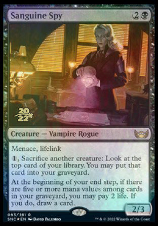 Sanguine Spy [Streets of New Capenna Prerelease Promos] | Card Citadel