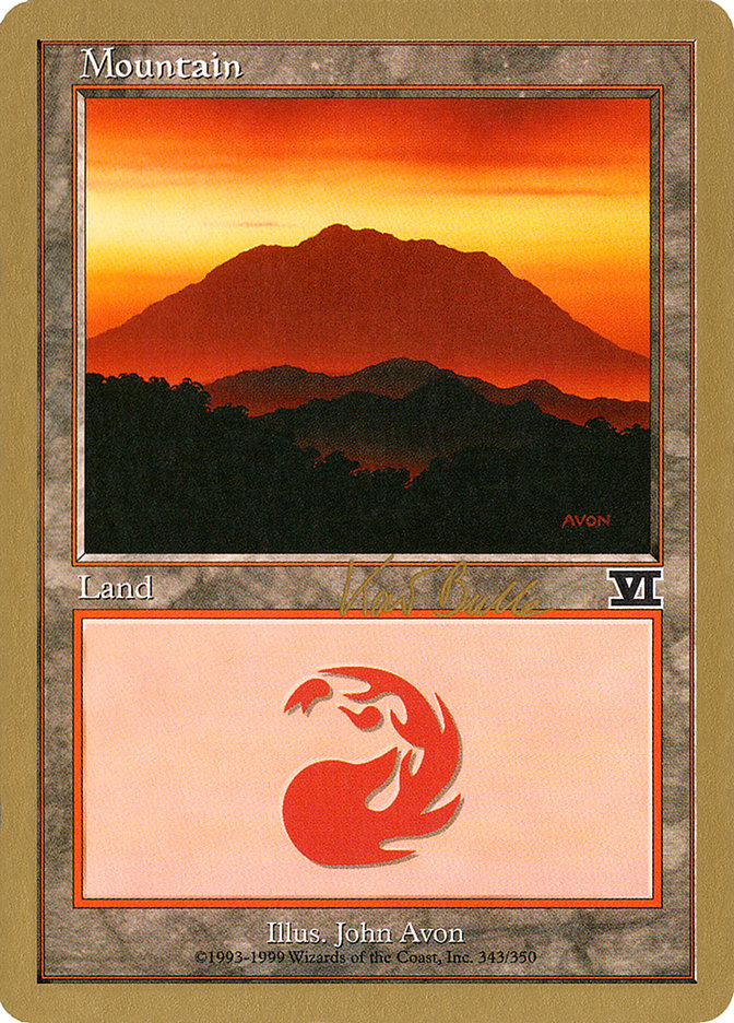 Mountain (kb343) (Kai Budde) [World Championship Decks 1999] | Card Citadel