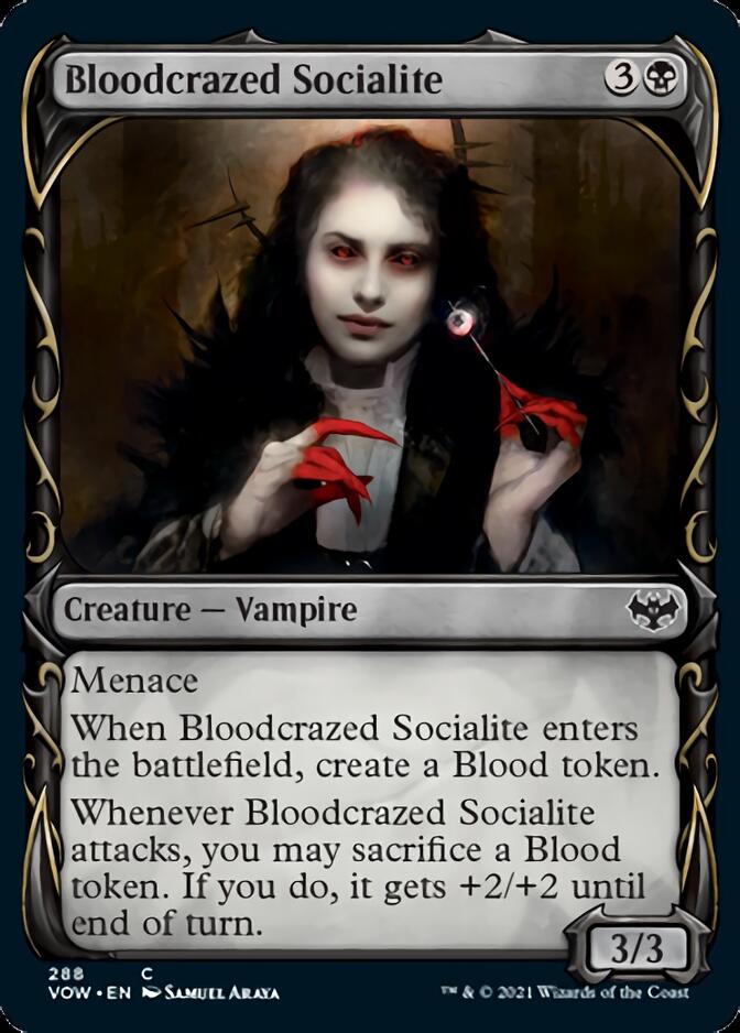 Bloodcrazed Socialite (Showcase Fang Frame) [Innistrad: Crimson Vow] | Card Citadel