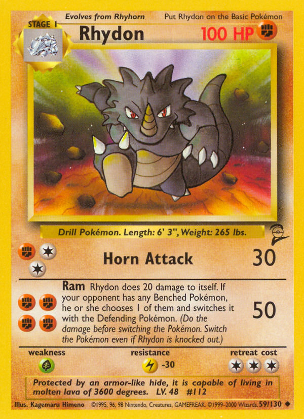 Rhydon (59/130) [Base Set 2] | Card Citadel