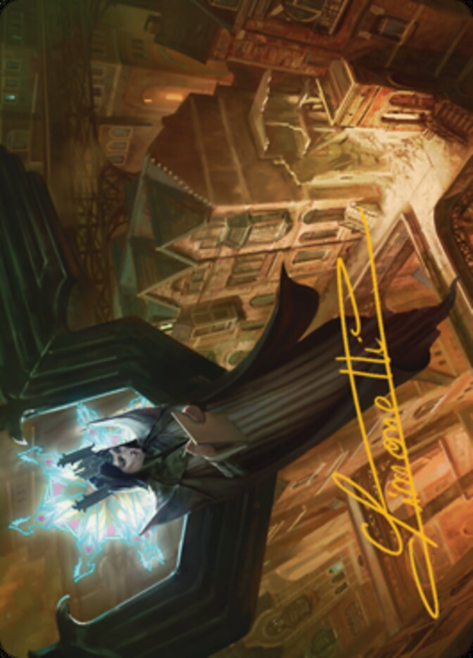 Angelic Sleuth Art Card (Gold-Stamped Signature) [Streets of New Capenna Art Series] | Card Citadel
