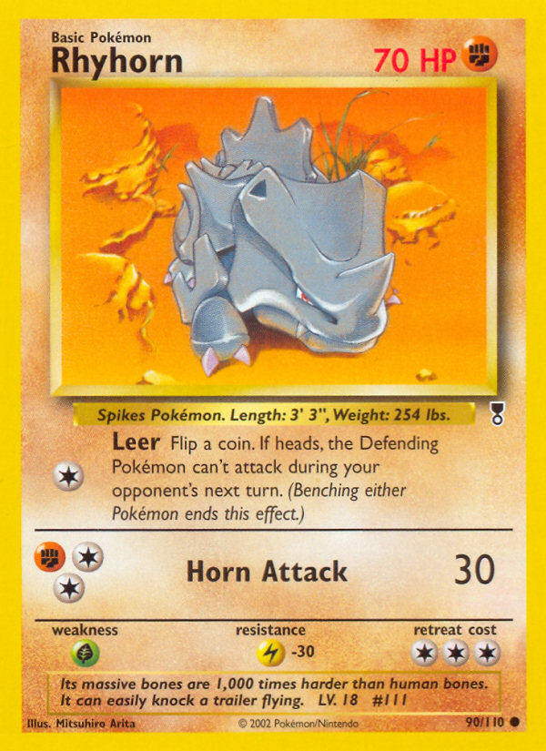 Rhyhorn (90/110) [Legendary Collection] | Card Citadel