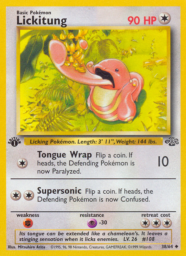 Lickitung (38/64) [Jungle 1st Edition] | Card Citadel