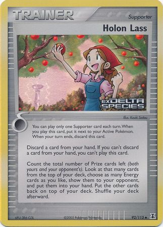 Holon Lass (92/113) (Stamped) [EX: Delta Species] | Card Citadel
