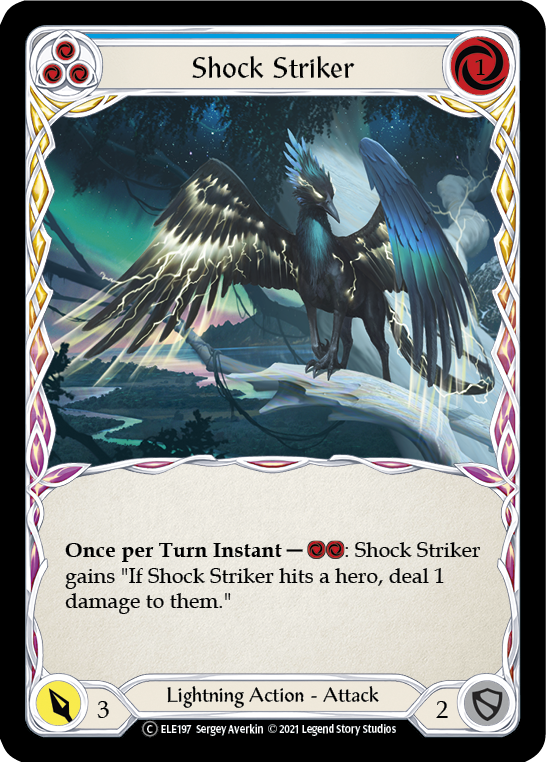 Shock Striker (Blue) [U-ELE197] Unlimited Rainbow Foil | Card Citadel