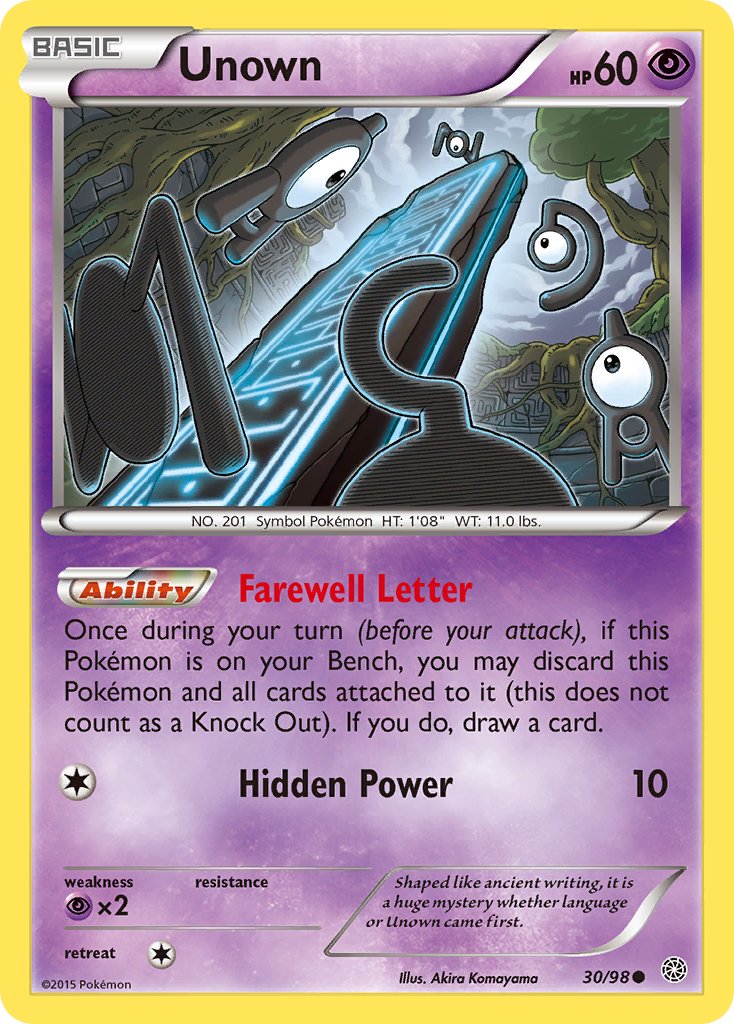 Unown (30/98) [XY: Ancient Origins] | Card Citadel