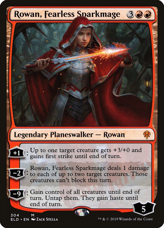 Rowan, Fearless Sparkmage [Throne of Eldraine] | Card Citadel