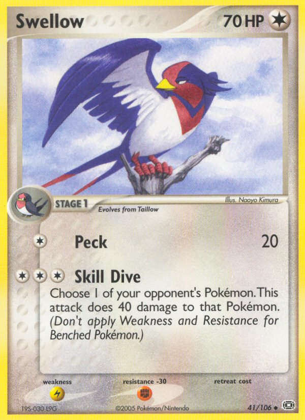 Swellow (41/106) [EX: Emerald] | Card Citadel