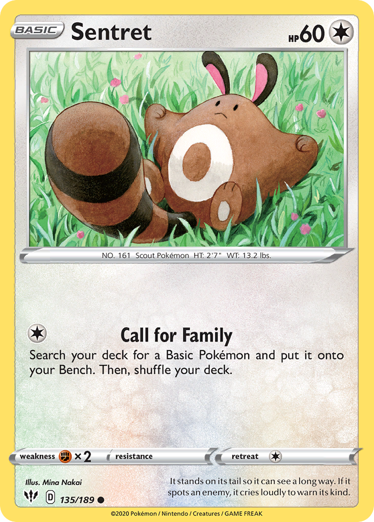 Sentret (135/189) [Sword & Shield: Darkness Ablaze] | Card Citadel