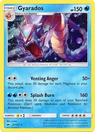 Gyarados (33/147) (Cosmos Holo) [Sun & Moon: Burning Shadows] | Card Citadel