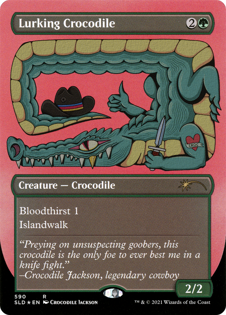 Lurking Crocodile (Foil Etched) [Secret Lair Drop Promos] | Card Citadel