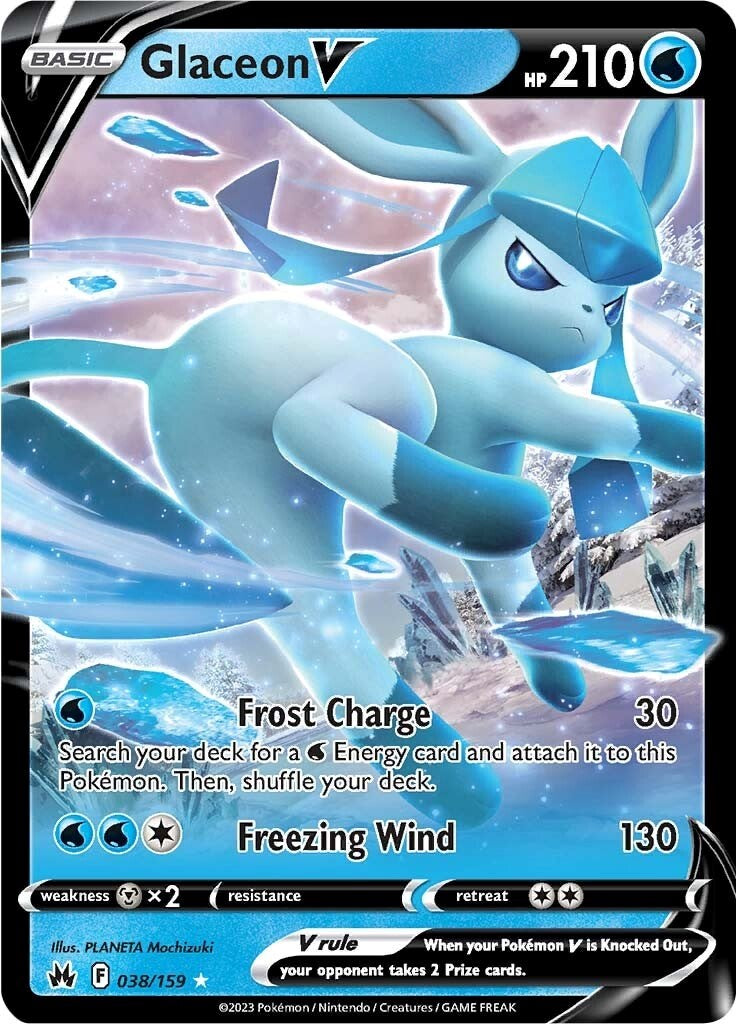 Glaceon V (038/159) [Sword & Shield: Crown Zenith] | Card Citadel