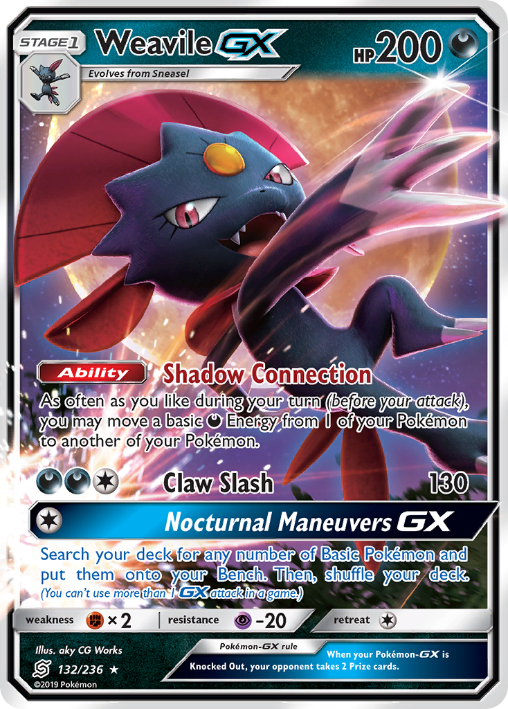 Weavile GX (132/236) [Sun & Moon: Unified Minds] | Card Citadel