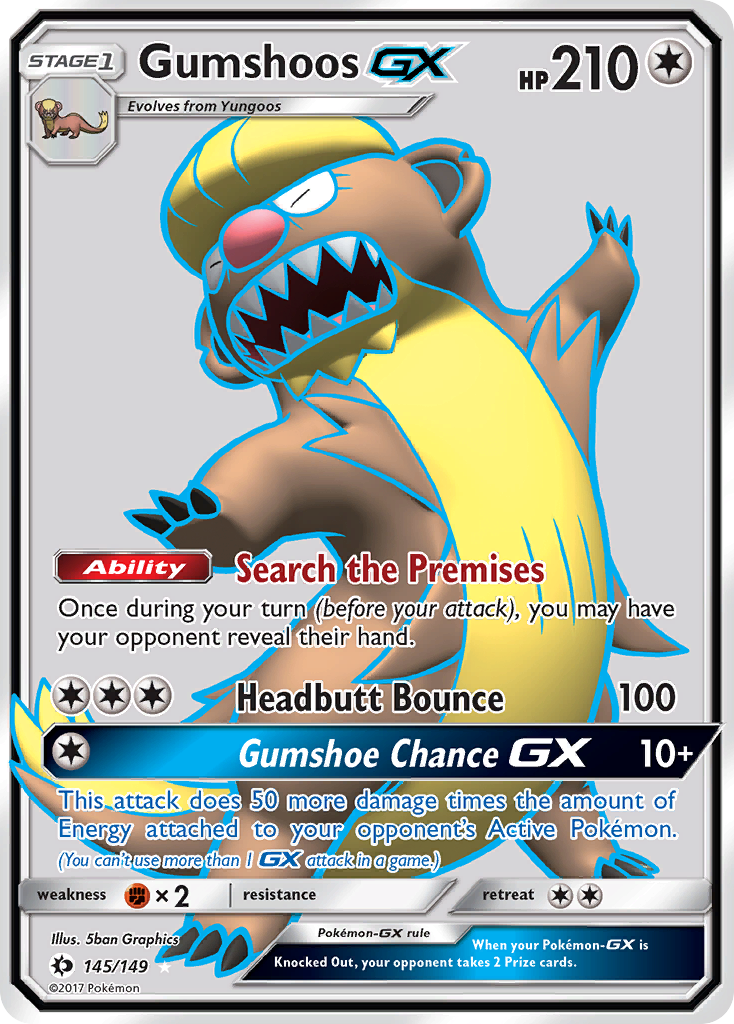 Gumshoos GX (145/149) [Sun & Moon: Base Set] | Card Citadel