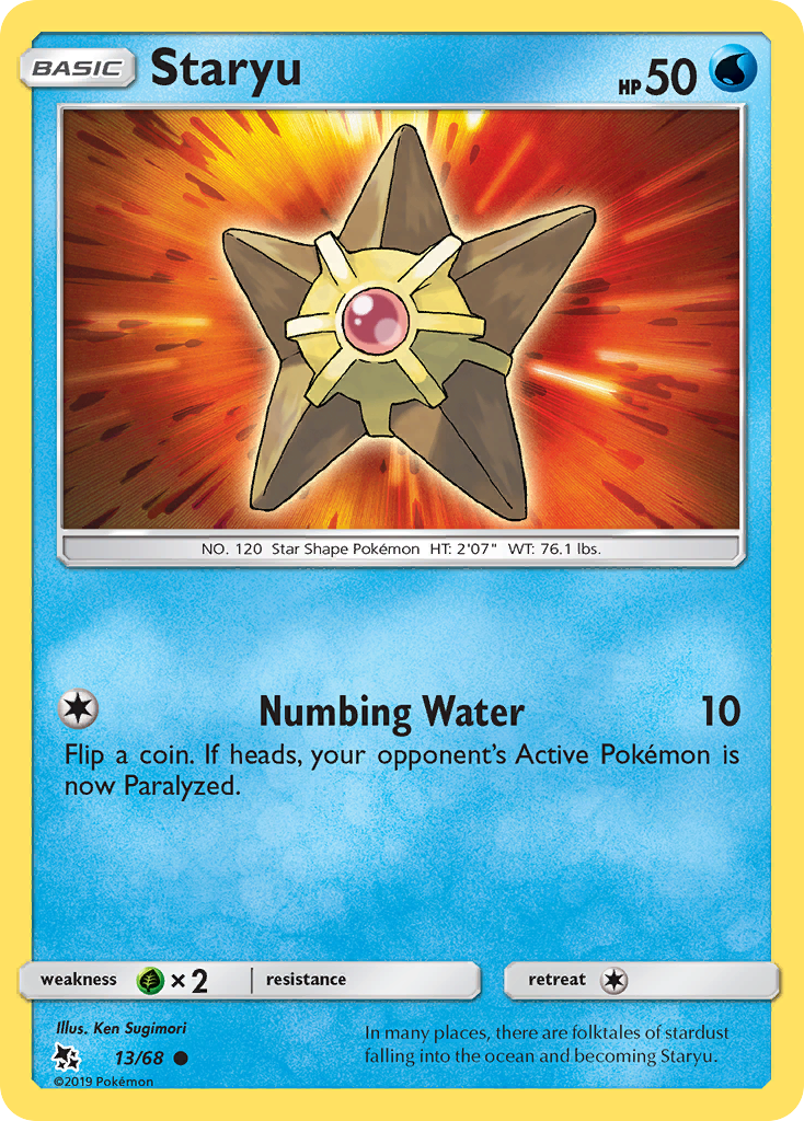 Staryu (13/68) [Sun & Moon: Hidden Fates] | Card Citadel