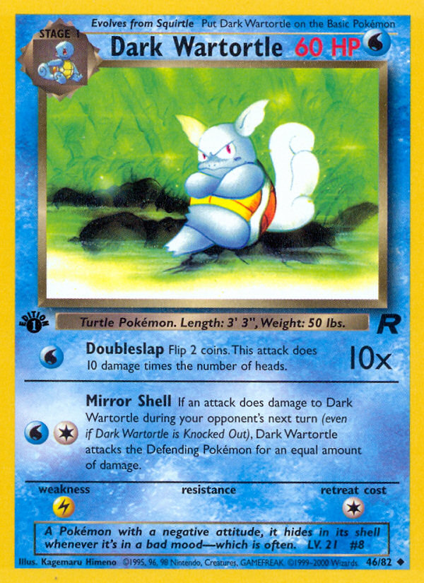 Dark Wartortle (46/82) [Team Rocket 1st Edition] | Card Citadel