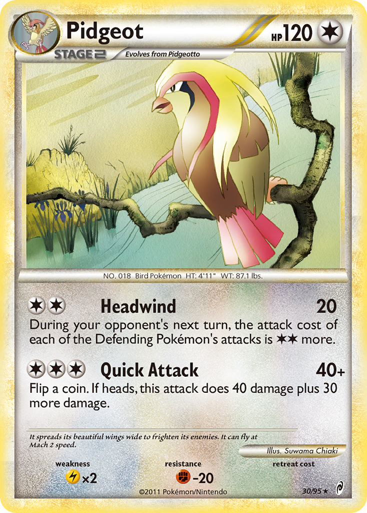 Pidgeot (30/95) [HeartGold & SoulSilver: Call of Legends] | Card Citadel