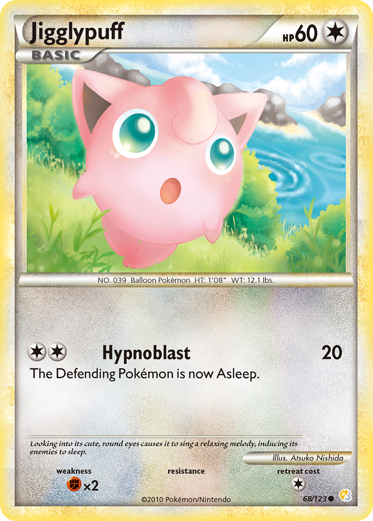 Jigglypuff (68/123) [HeartGold & SoulSilver: Base Set] | Card Citadel