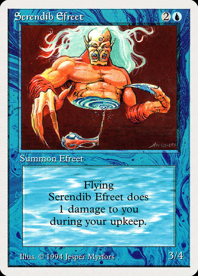 Serendib Efreet [Summer Magic / Edgar] | Card Citadel