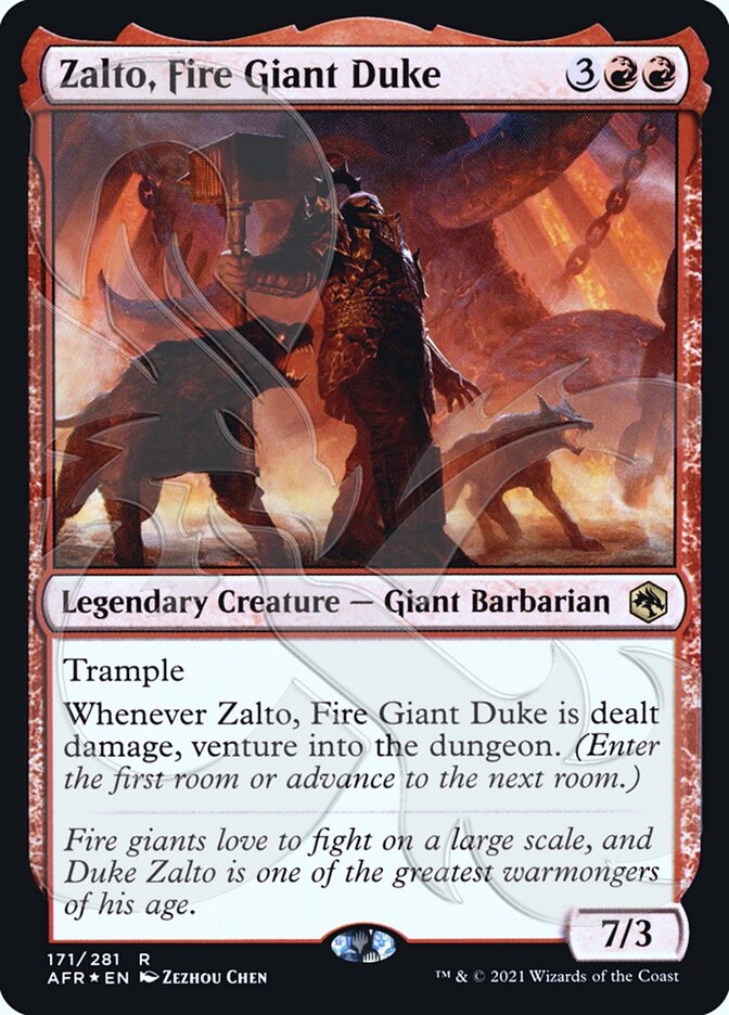 Zalto, Fire Giant Duke (Ampersand Promo) [Dungeons & Dragons: Adventures in the Forgotten Realms Promos] | Card Citadel