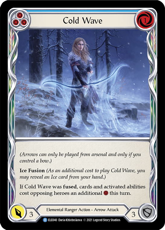 Cold Wave (Blue) [ELE040] (Tales of Aria)  1st Edition Rainbow Foil | Card Citadel