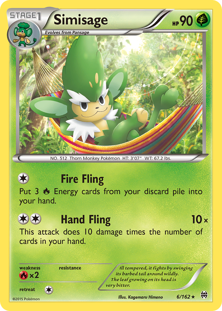 Simisage (6/162) [XY: BREAKthrough] | Card Citadel