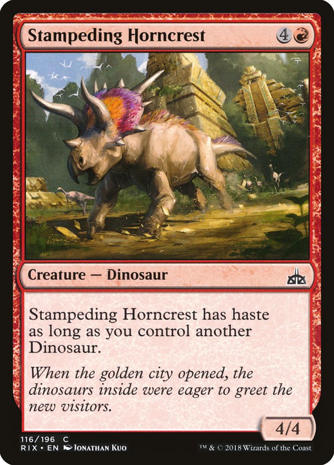 Stampeding Horncrest [Rivals of Ixalan] | Card Citadel