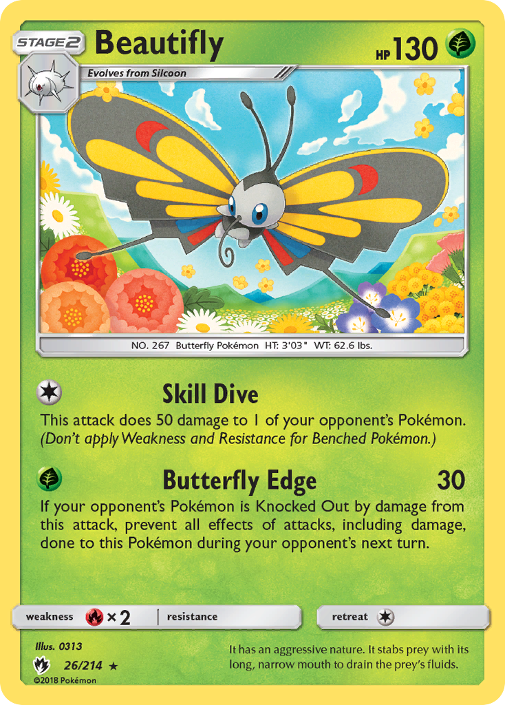 Beautifly (26/214) [Sun & Moon: Lost Thunder] | Card Citadel