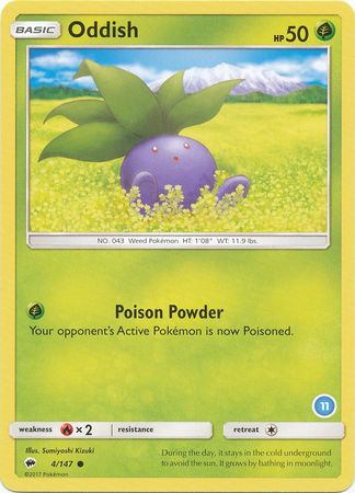 Oddish (4/147) (Deck Exclusive #11) [Sun & Moon: Trainer Kit - Alolan Ninetales] | Card Citadel