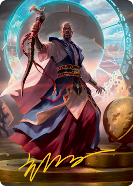 Teferi, Who Slows the Sunset Art Card (Gold-Stamped Signature) [Innistrad: Midnight Hunt Art Series] | Card Citadel