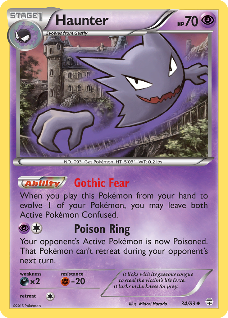 Haunter (34/83) [XY: Generations] | Card Citadel