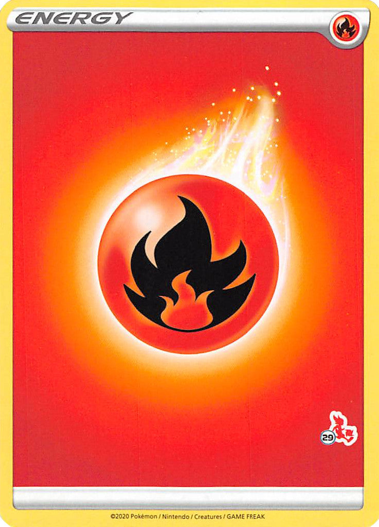 Fire Energy (Cinderace Stamp #29) [Battle Academy 2022] | Card Citadel