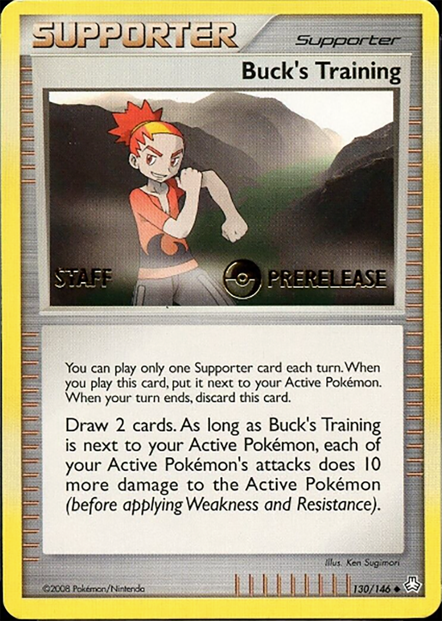 Buck's Training (130/146) (Staff Prerelease Promo) [Diamond & Pearl: Legends Awakened] | Card Citadel