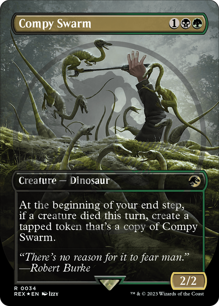 Compy Swarm Emblem (Borderless) [Jurassic World Collection Tokens] | Card Citadel