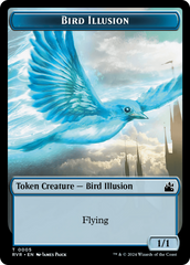 Saproling // Bird Illusion Double-Sided Token [Ravnica Remastered Tokens] | Card Citadel