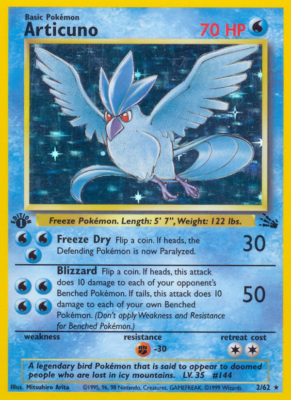 Articuno (2/62) [Fossil 1st Edition] | Card Citadel
